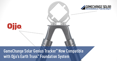 GameChange Solar Genius Tracker Now Compatible with Ojjo's Earth Truss Foundation System